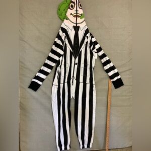 Beetlejuice Adult Costume with Hooded Jumpsuit Unisex Adult Large 36/38 New